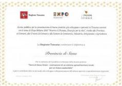 La Regione Toscana premia la Provincia di Siena per il progetto “Terre di Siena Green”