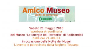 Turismo a Radicondoli: “Amico Museo 2016”