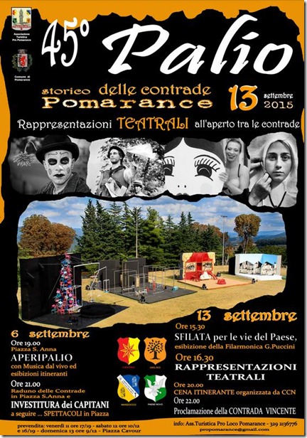 Turismo a Pomarance: le rappresentazioni teatrali all'aperto delle Contrade