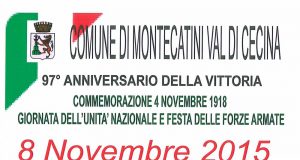 Montecatini Val di Cecina: commemorazione 4 Novembre 1918