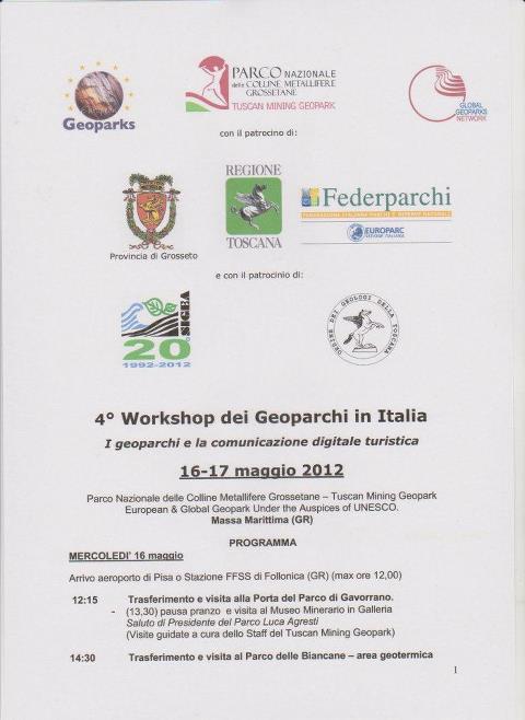 Il quarto workshop nazionale dei geoparchi si svolgerà nelle Colline Metallifere