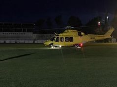 Pomarance: Pegaso atterra sul campo dello stadio