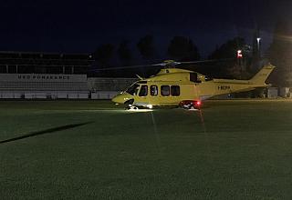 Pomarance: Pegaso atterra sul campo dello stadio