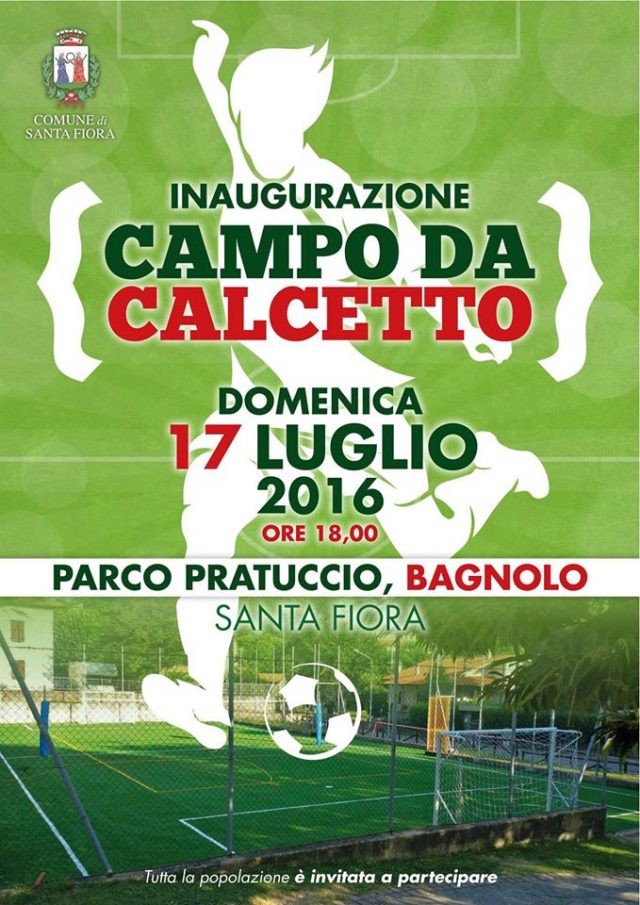 Bagnolo, inaugurazione del campo di calcetto