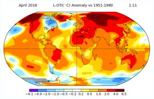 Nasa, ognuno dei primi 6 mesi del 2016 il più caldo della storia