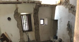 Santa Fiora: l’intensa pioggia notturna causa cedimenti in via San’Antonio evacuate 6 famiglie