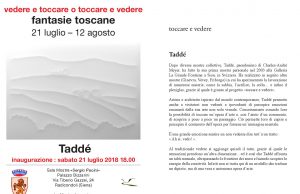 Radicondoli: Inaugurazione mostra “Fantasie toscane, vedere e toccare o toccare e vedere” –