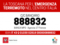 Terremoto centro Italia, un conto corrente per le donazioni di tutta la Toscana