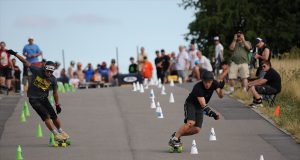 Abbadia San Salvatore: Pattinaggio e neve si uniscono nello slalom-skate