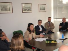 Simona Bonafé in visita agli impianti di Larderello