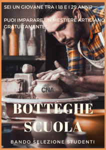 Botteghe Scuola: aperti i bandi di selezione per studenti