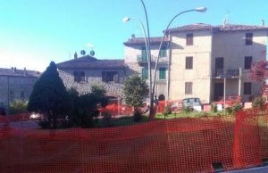 Santa Fiora. Iniziati i lavori alla rotonda posta all’ingresso del paese