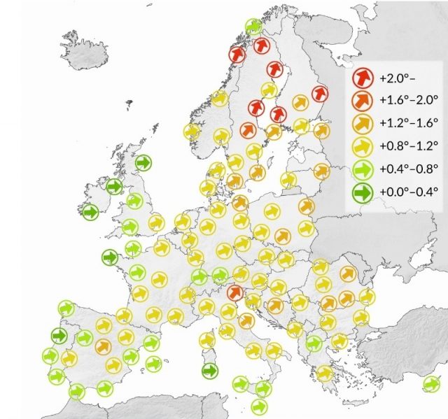 I cambiamenti climatici sono già arrivati in Europa: lo dimostrano i dati di 558 città
