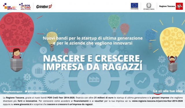 Bandi PORCreO in uscita il 15 ottobre: 21 milioni di euro per imprese giovanili