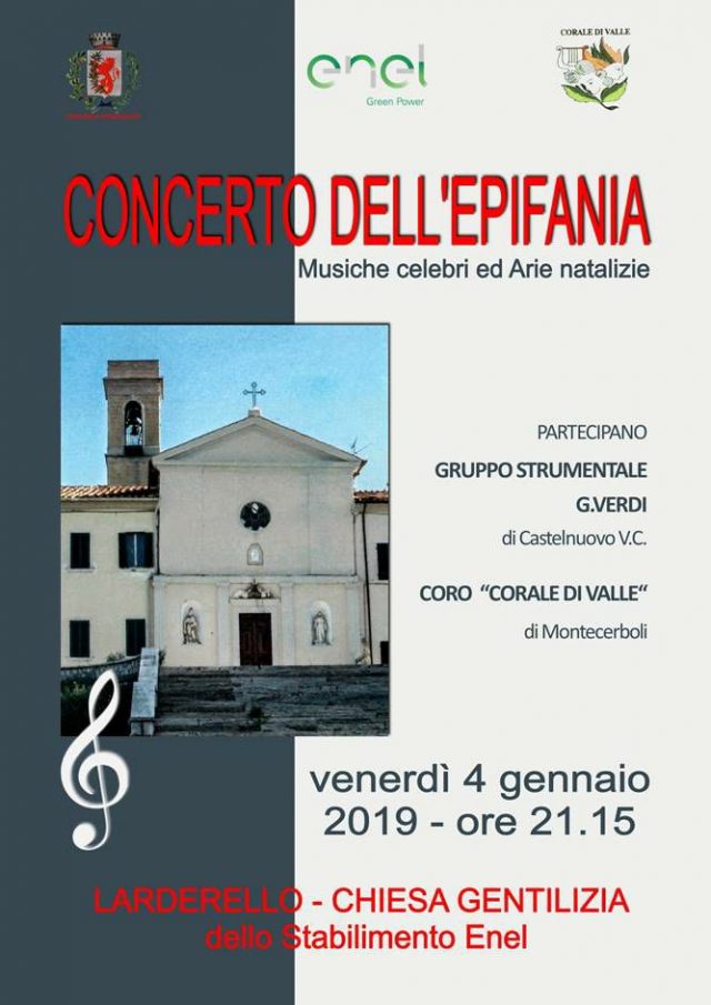 Larderello: domani sera il concerto dell’Epifania presso la chiesa dello stabilimento