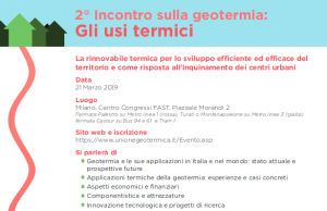 Quali usi termici per la geotermia? A Milano il convegno AIRU, ATI e UGI