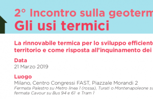 Il 21 Marzo a Milano per parlare di Geotermia