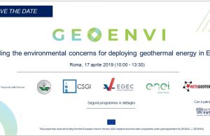 SAVE THE DATE: Roma, 17 Aprile, Presentazione GEOENVI H2020