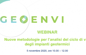Geotermia: GEOENVI apre agli stakeholder per valutare in modo obiettivo gli impatti ambientali